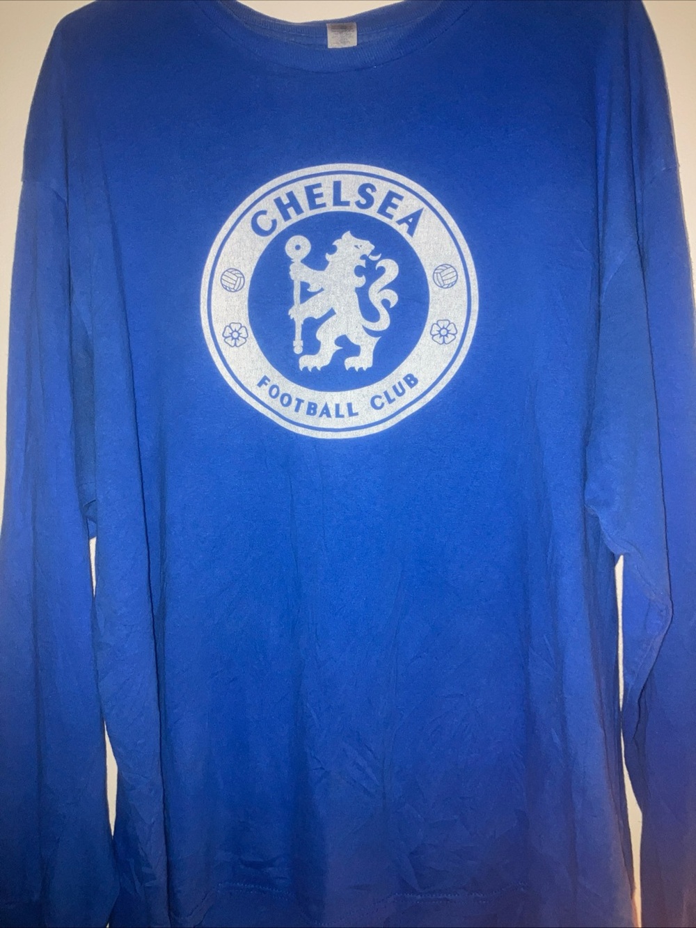 Men’s XL Chelsea Football Club FC Christian Pulisic Blue Long Sleeve Shirt EPL